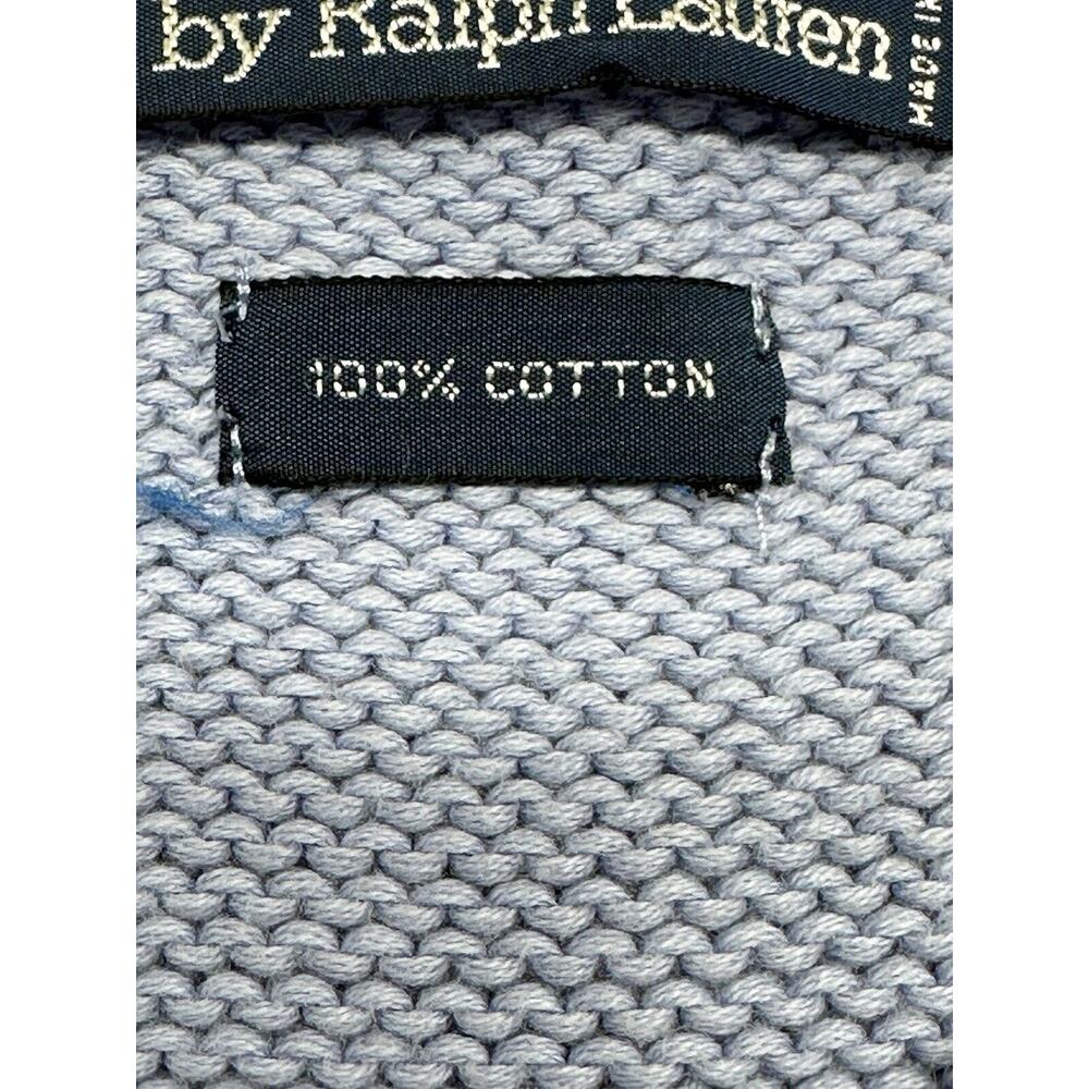 Polo Ralph Lauren Sweater Vest Mens Large Vintage Baby Blue 100% Cotton - Picture 6 of 8